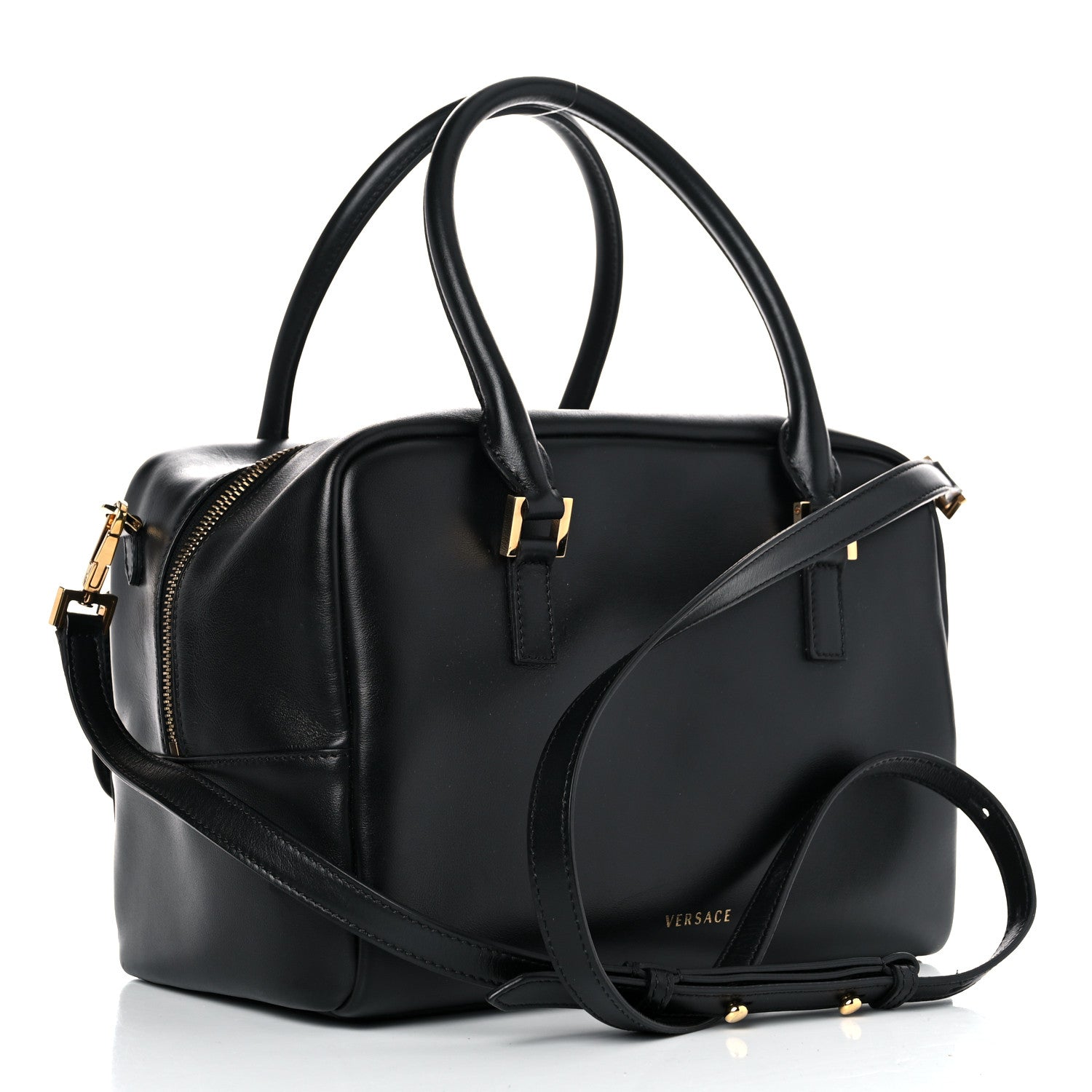 Versace Saffiano Virtus Small Bowling Bag Black 3 of 18