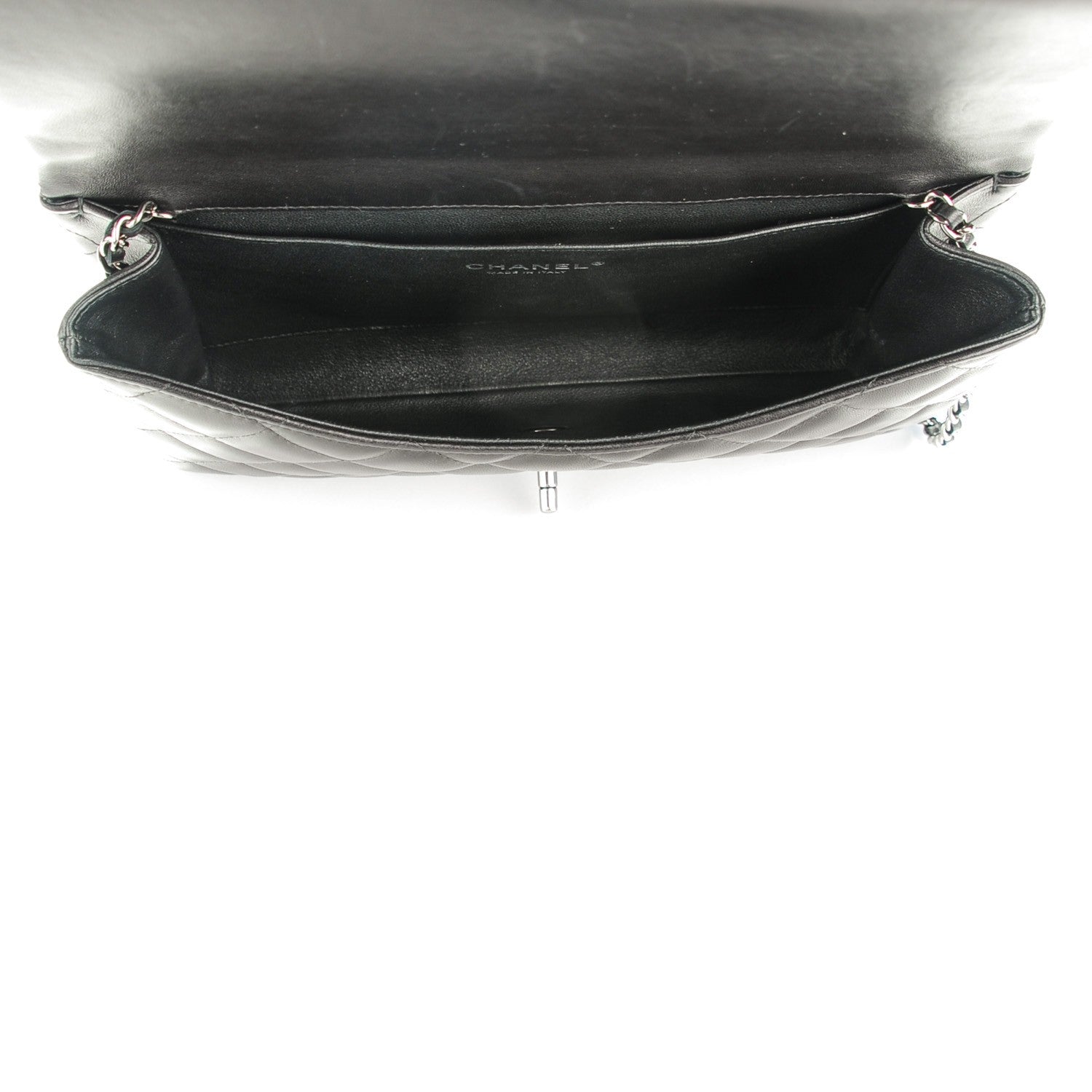 Chanel Lambskin Quilted Clutch With Chain Flap Black 5 of 8