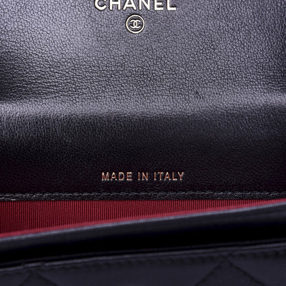 Chanel Lambskin Quilted 19 Flap Card Holder Black 7 of 9