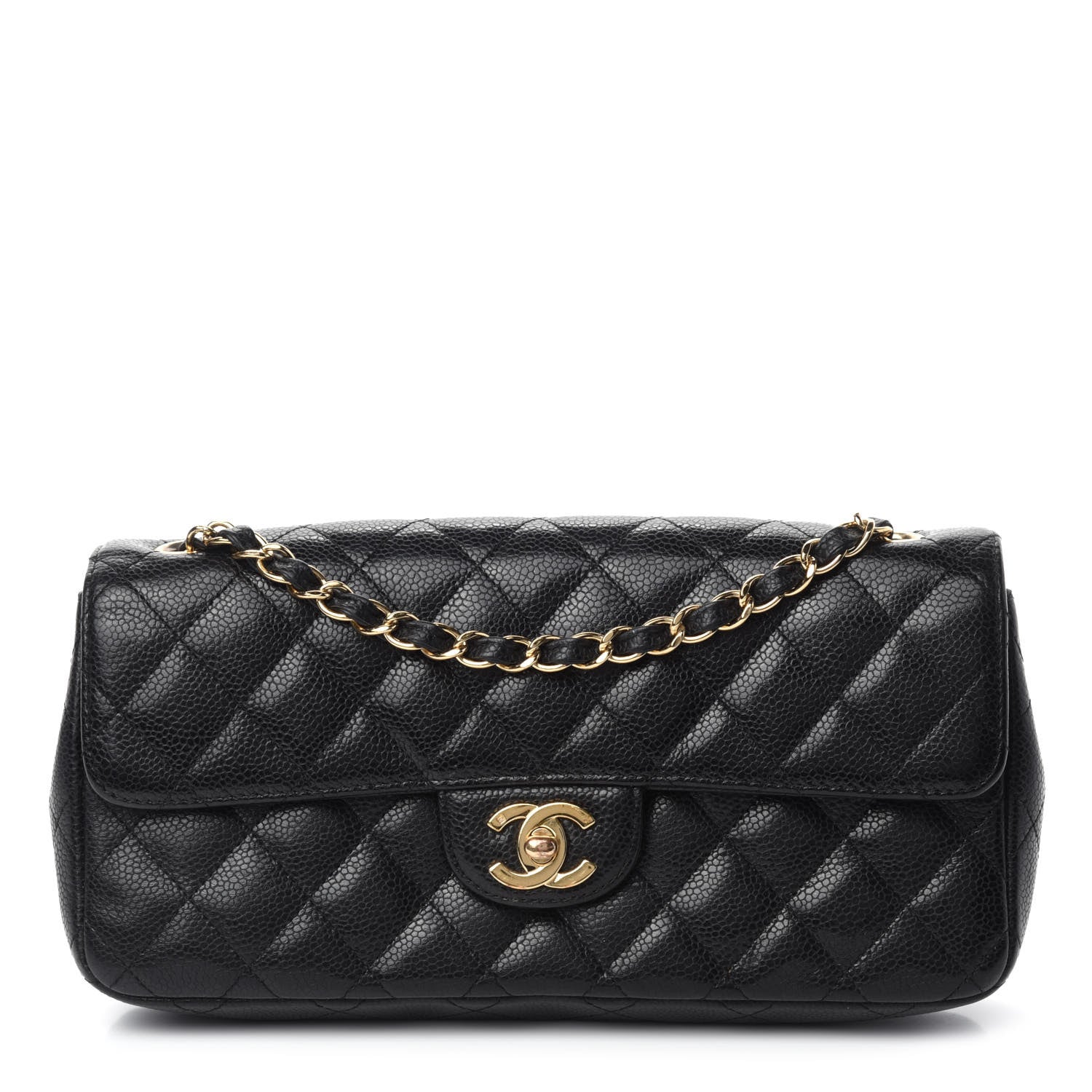 Chanel Caviar Quilted East West Flap Black 1 of 10