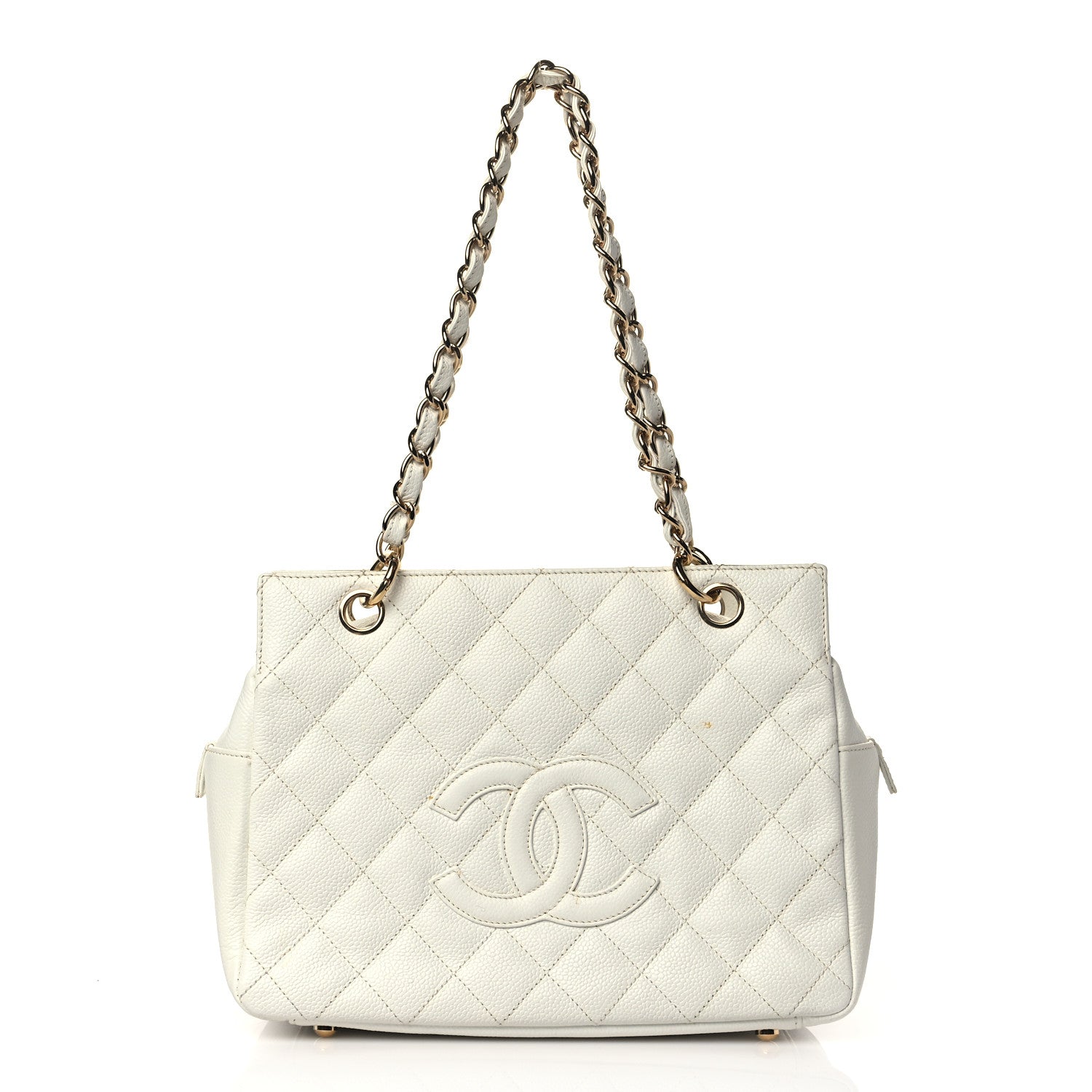 Chanel Caviar Quilted Petit Timeless Tote PTT White 1 of 13