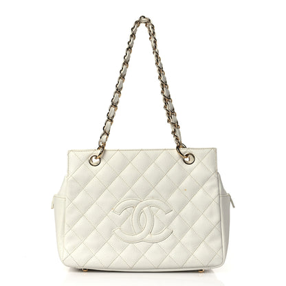Chanel Caviar Quilted Petit Timeless Tote PTT White 1 of 13