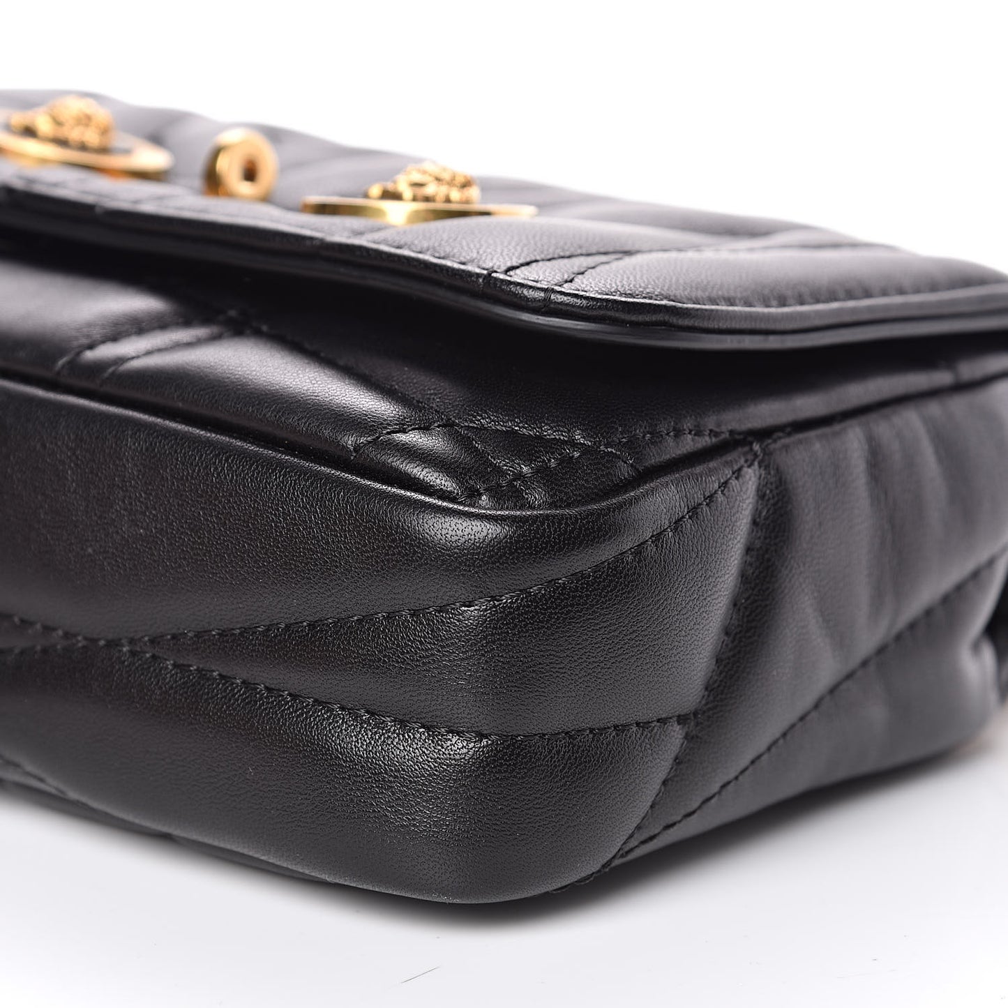 Nappa Quilted Icon Small Crossbody Bag Black