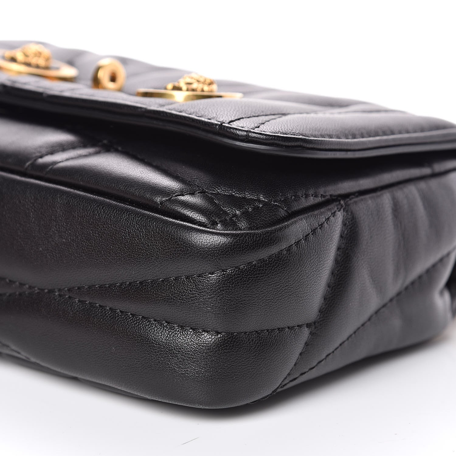 Versace Nappa Quilted Icon Small Crossbody Bag Black 8 of 10