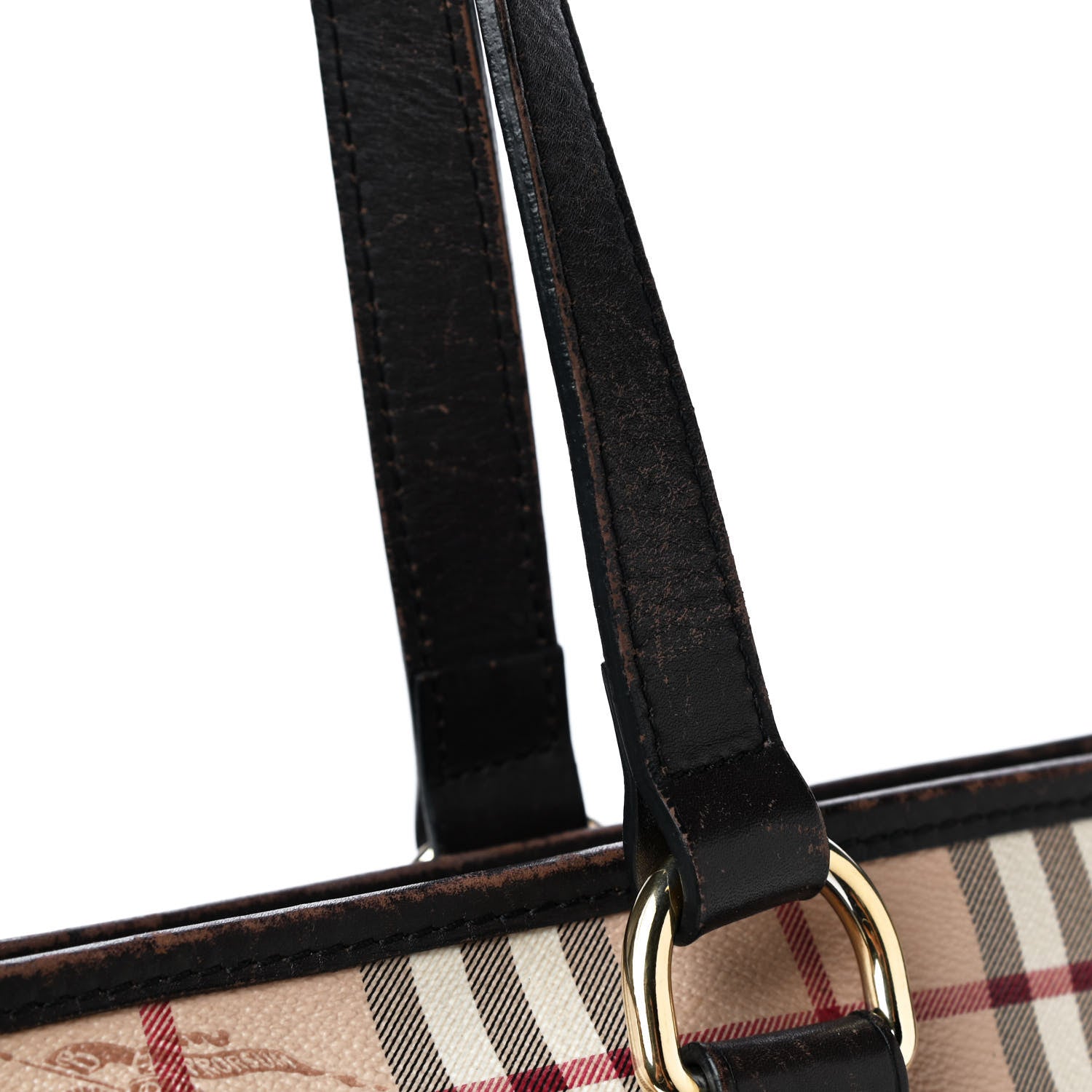 Burberry Haymarket Check Medium Regent Tote Chocolate 7 of 7