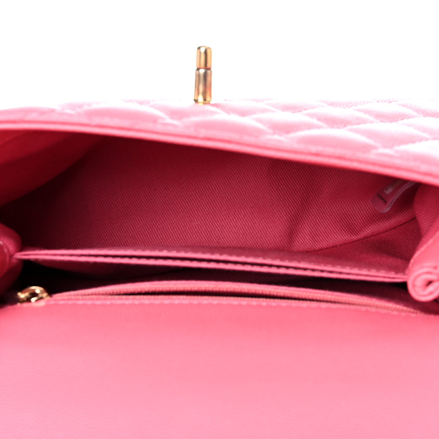Chanel Caviar Lizard Embossed Quilted Mini Coco Handle Flap Pink 5 of 10