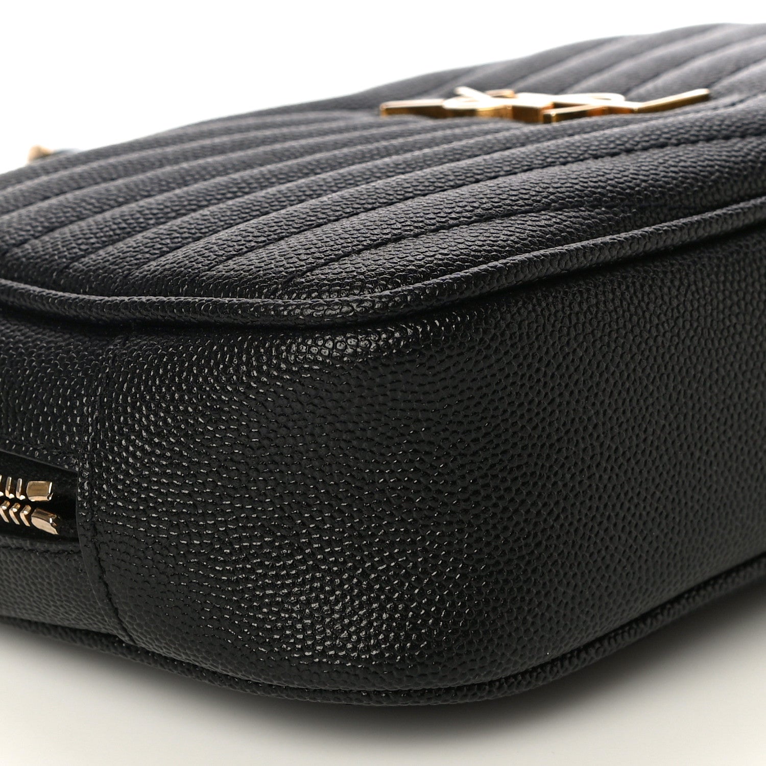Saint Laurent Grain De Poudre Matelasse Monogram Mini Lou Camera Bag Black 9 of 12