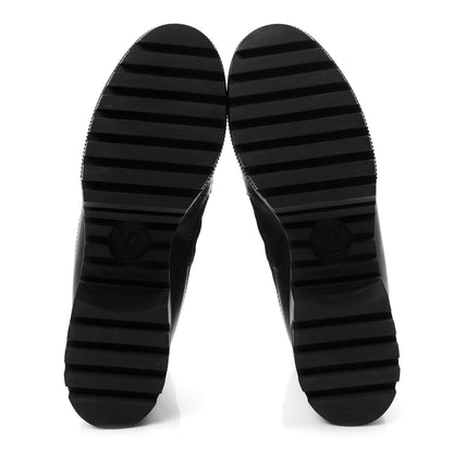 Louis Vuitton Nylon Embroidered Monogram Suede Laureate Platform Desert Boots 38 Kaki 6 of 9