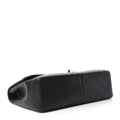 Chanel Caviar Quilted Jumbo Single Flap Black 4 of 10