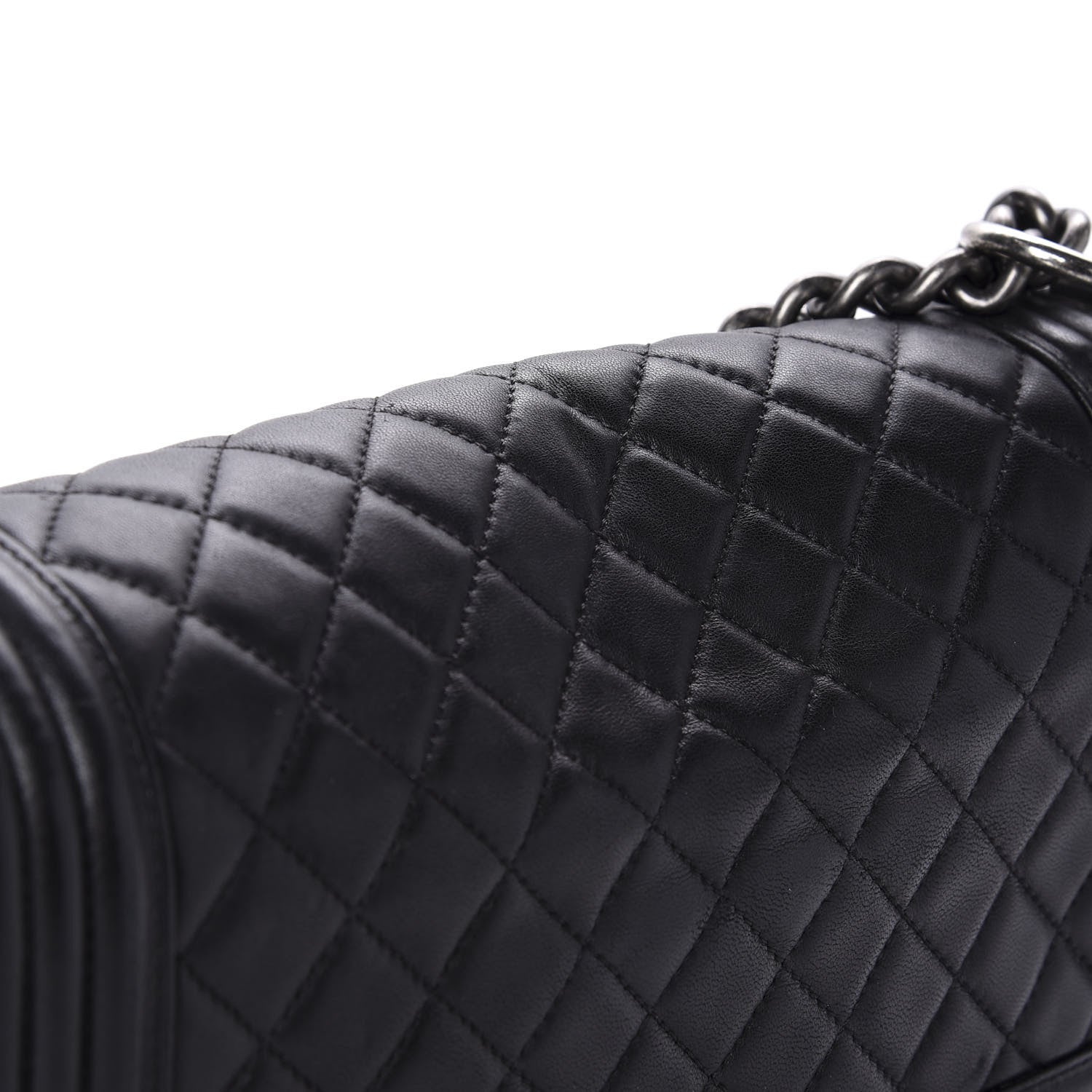 Chanel Lambskin Quilted Medium Boy Flap Black 11 of 12