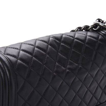 Chanel Lambskin Quilted Medium Boy Flap Black 11 of 12