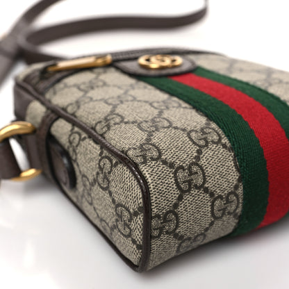 Gucci GG Supreme Monogram Web Mini Ophidia Messenger Brown 8 of 9