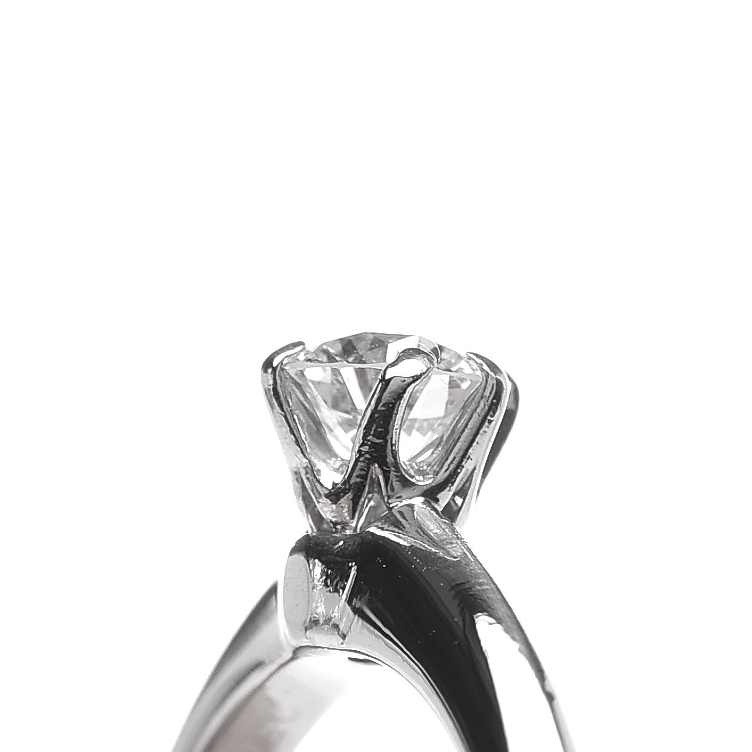 Tiffany Platinum Diamond .29ct Solitaire Engagement Ring 52 6 7 of 8