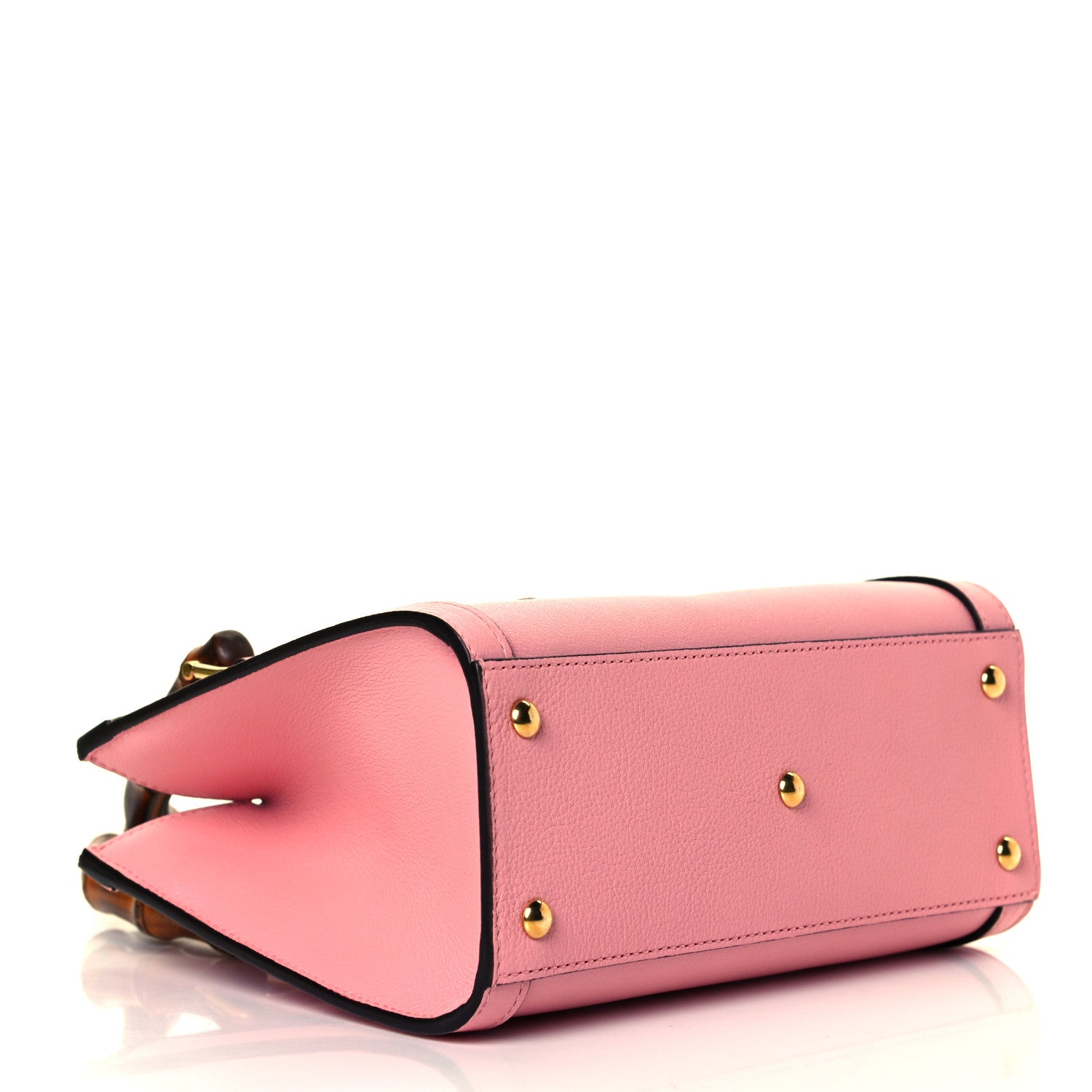 Gucci Wonka Grain Calfskin Mini Diana Tote Bag Wild Rose Fuxia Fluo 3 of 7