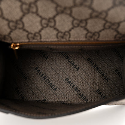 Balenciaga X GUCCI GG Supreme Monogram Small Hourglass Top Handle Bag Beige Ebony 5 of 9