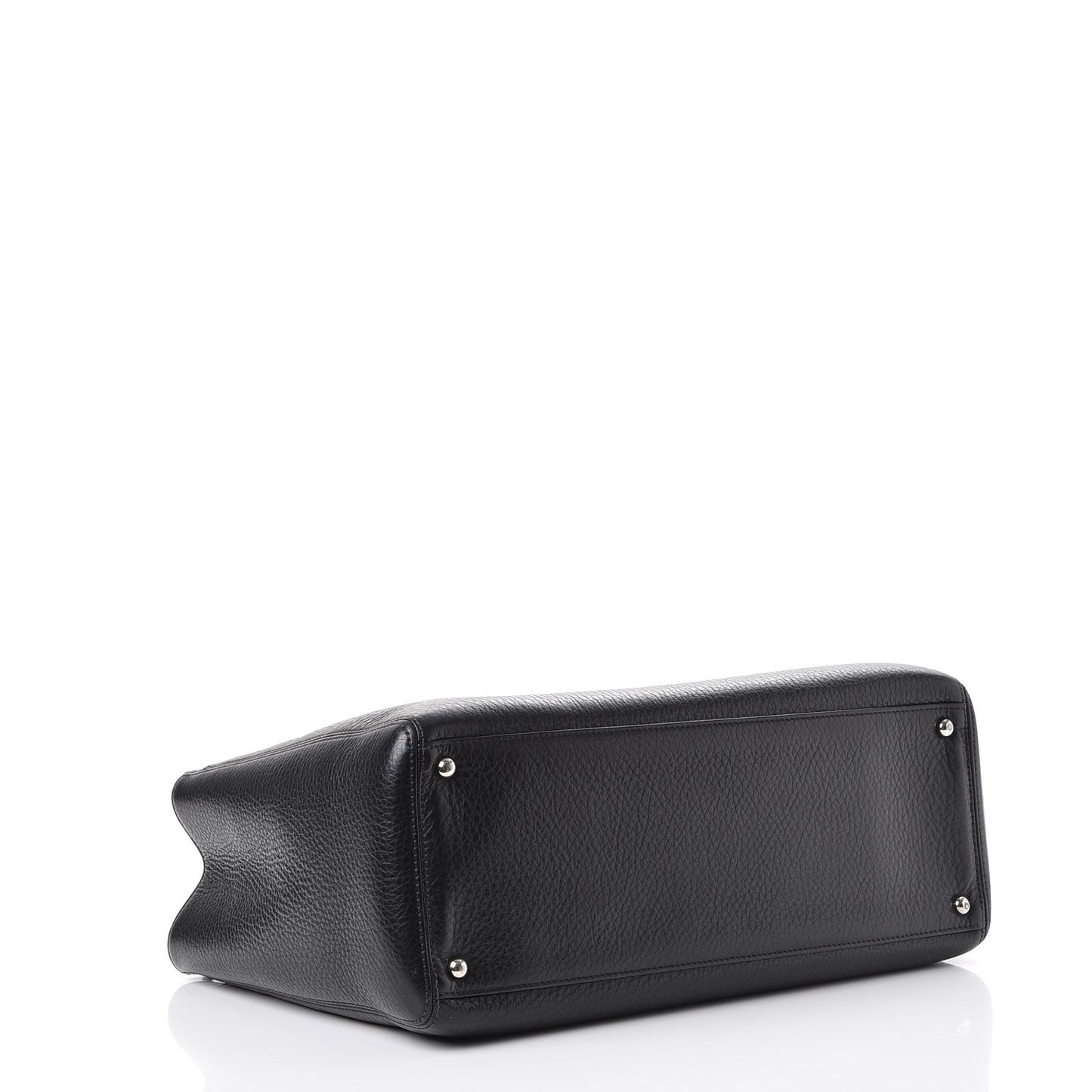 Calfskin Cerf Executive Shopper Tote Black