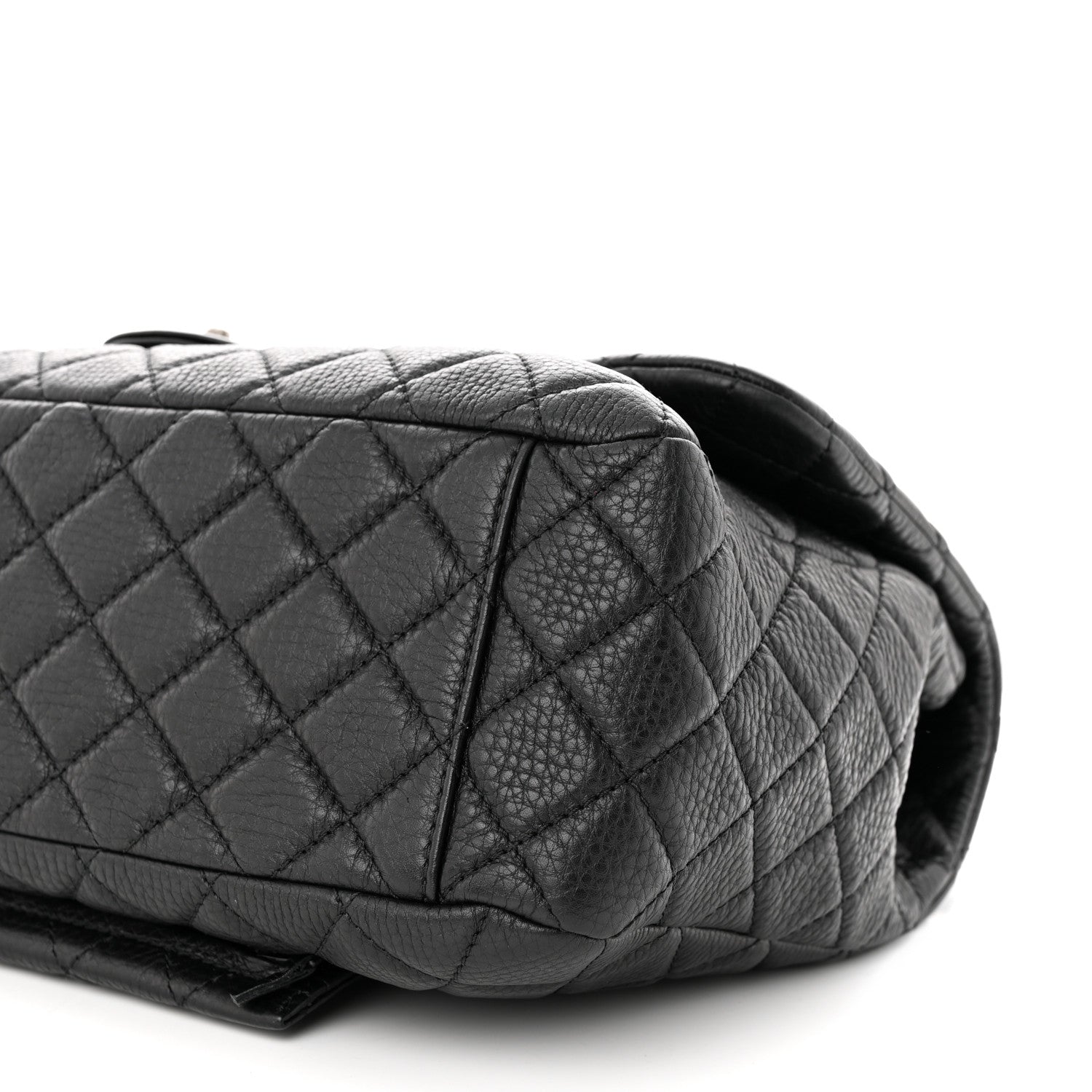 Chanel Grained Calfskin Quilted Small XXL Travel Flap Bag Black 10 of 10