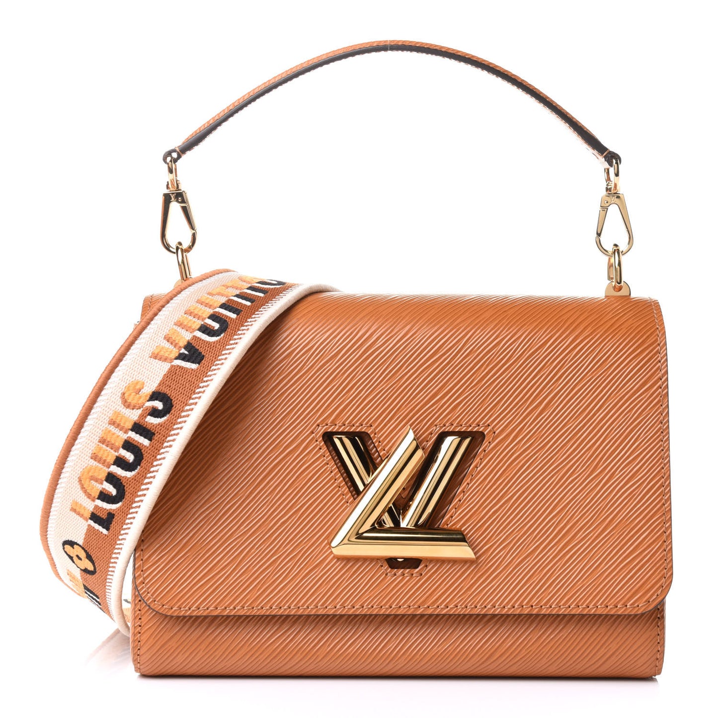 Epi Twist Shoulder Bag MM Gold Honey