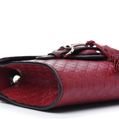 Gucci Soft Microguccissima Mini Emily Chain Shoulder Bag Rosso 8 of 11