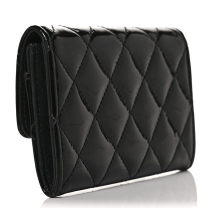 Chanel Patent Quilted Flap Card Holder Black 3 of 11