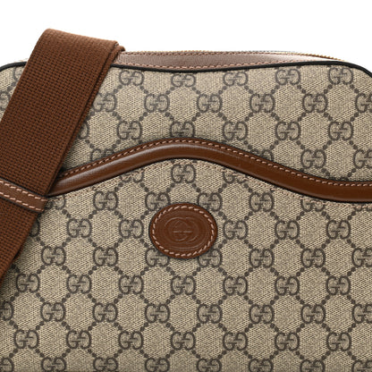 Gucci GG Supreme Monogram Azalea Calfskin Retro Interlocking G Messenger Shoulder Bag Beige Ebony Brown Sugar 8 of 12