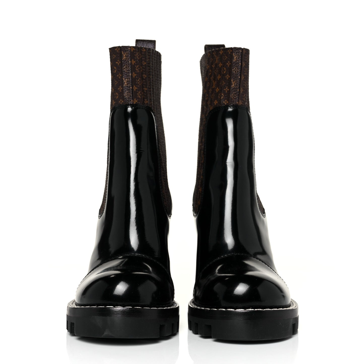 Patent Nano Monogram Ankle Star Trail Boots 36 Black