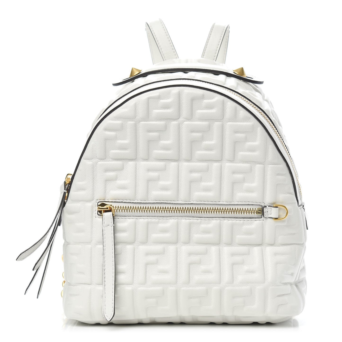 Nappa FF 1974 Embossed Mini Backpack White