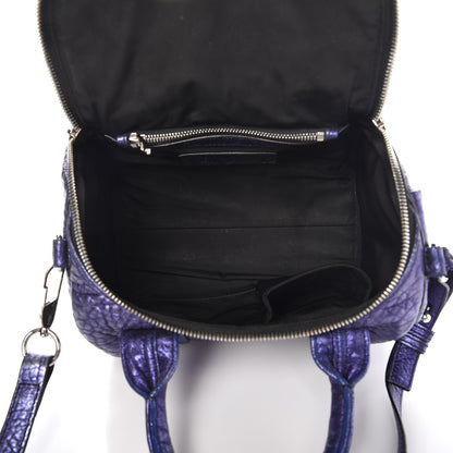 Alexander Wang Metallic Pebbled Lambskin Rocco Nile With Silver Hardware 6 of 14