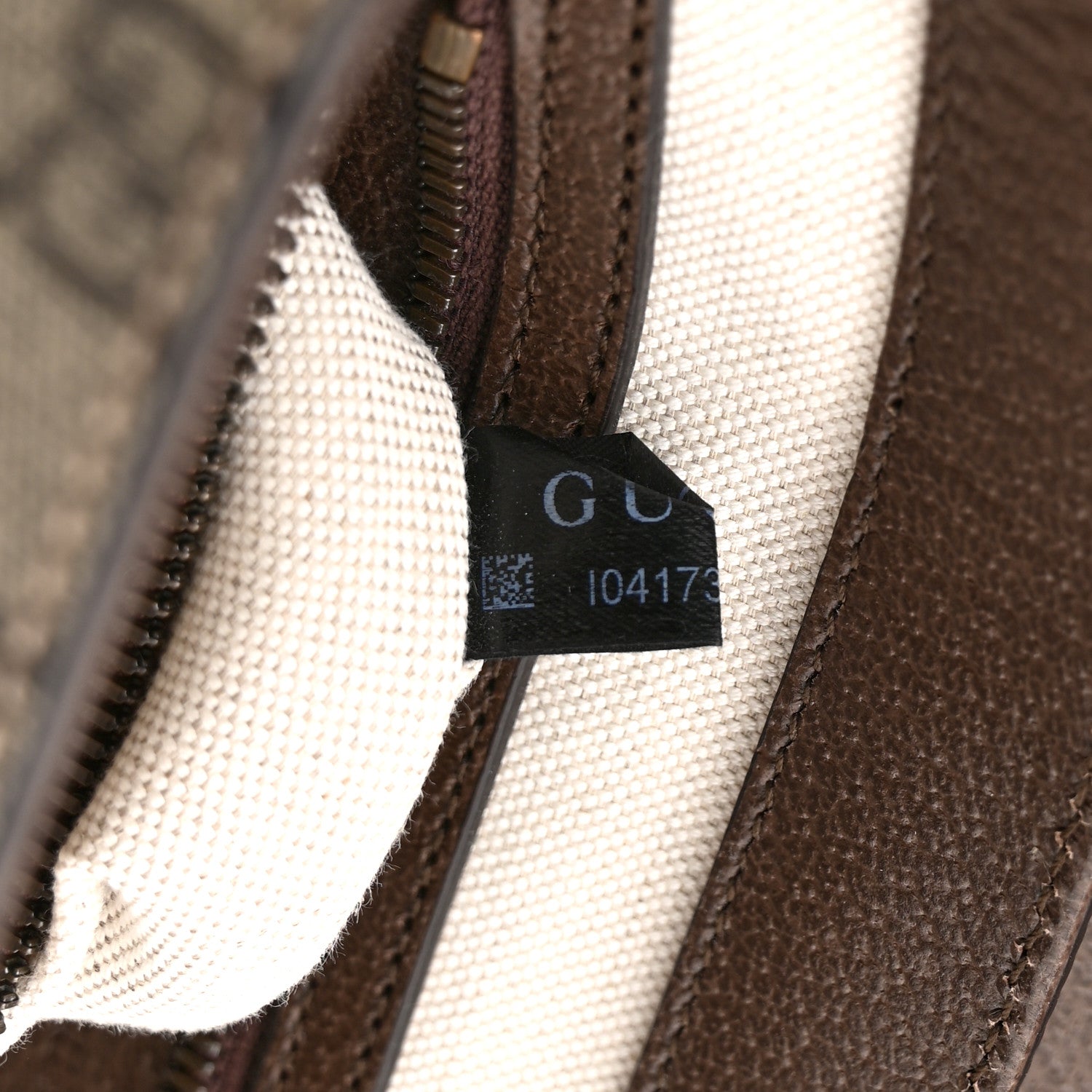 Gucci Tender GG Supreme Monogram Textured Dollar Calfskin Medium Ophidia Messenger Bag Beige Ebony New Acero 8 of 11