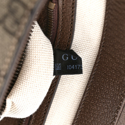 Gucci Tender GG Supreme Monogram Textured Dollar Calfskin Medium Ophidia Messenger Bag Beige Ebony New Acero 8 of 11