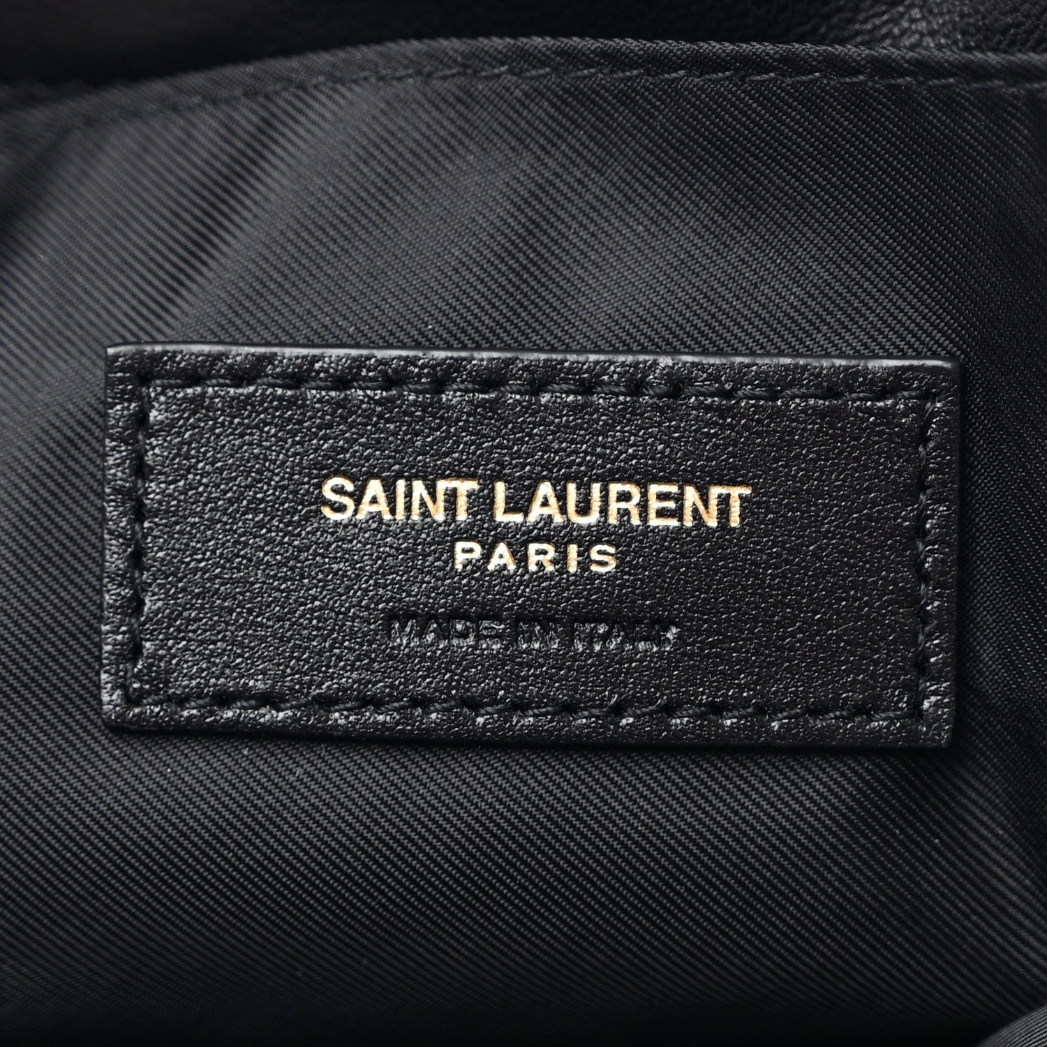 Saint Laurent Lambskin Quilted Gaby Cosmetic Pouch Black 6 of 8