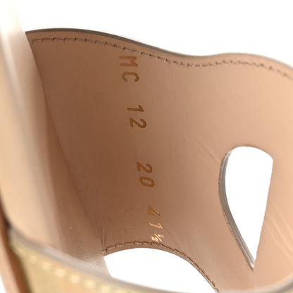 Christian Dior Metallic Calfskin D-Club Mule Sandal 41.5 Light Gold 6 of 8
