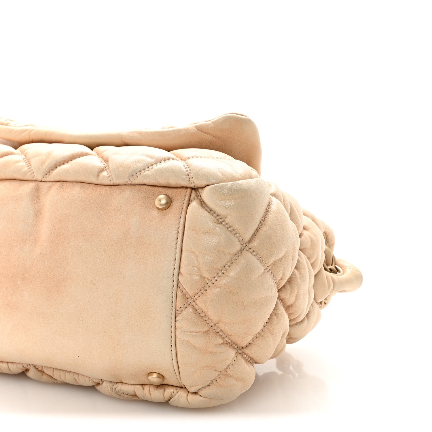 Chanel Lambskin Bubble Quilt Accordion Flap Beige 10 of 10