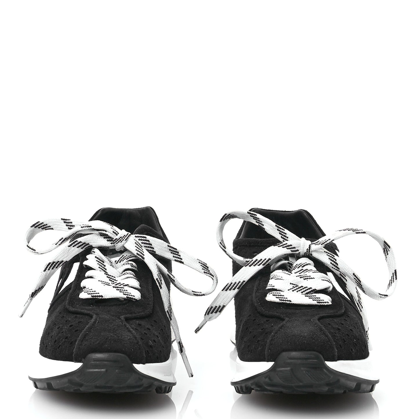 Fabric Suede Kidskin CC Sneakers 36 Dark Navy White