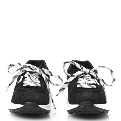 Chanel Fabric Suede Kidskin CC Sneakers 36 Dark Navy White 2 of 7