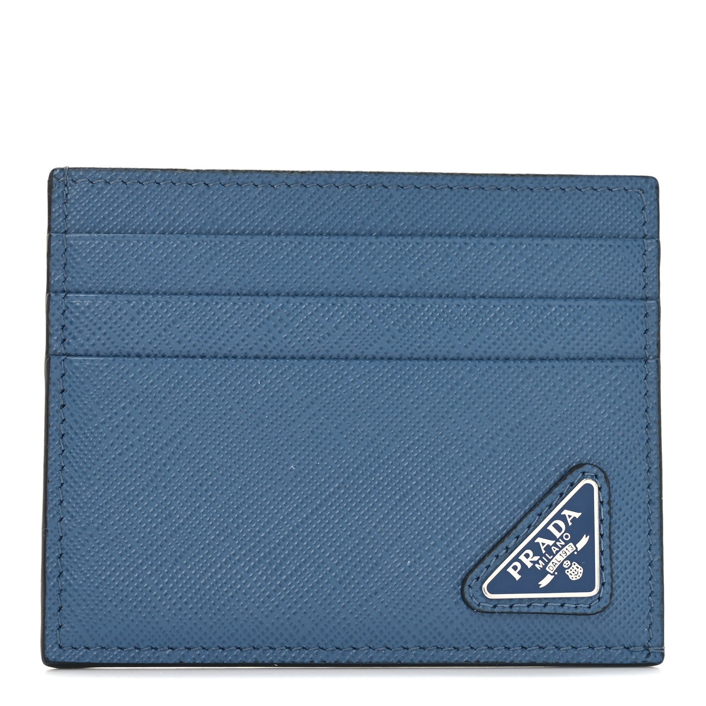 Saffiano Triangle Card Case Blue
