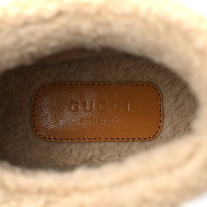 Gucci Rubber Wool Womens Crossy Ankle Boots 41 Black Butterscotch 7 of 8