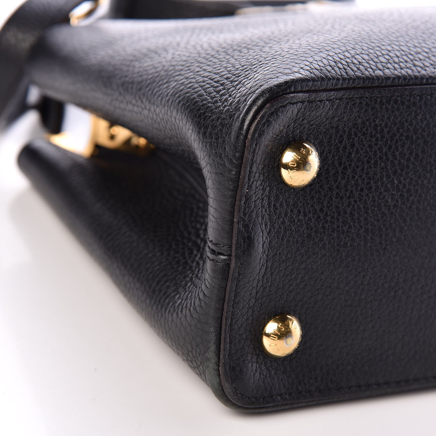 Louis Vuitton Taurillon Capucines PM Black 5 of 10