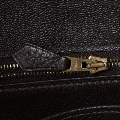 Hermes Taurillon Clemence Birkin 30 Chocolate 14 of 48