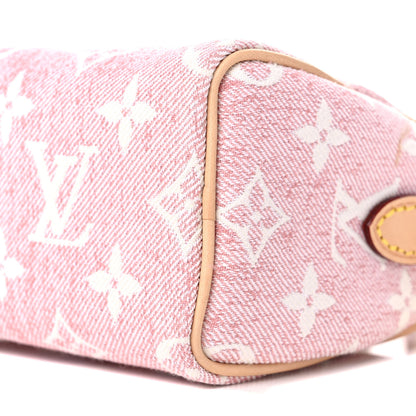 Louis Vuitton Monogram Jacquard Denim Nano Speedy Bandouliere Pink 8 of 10