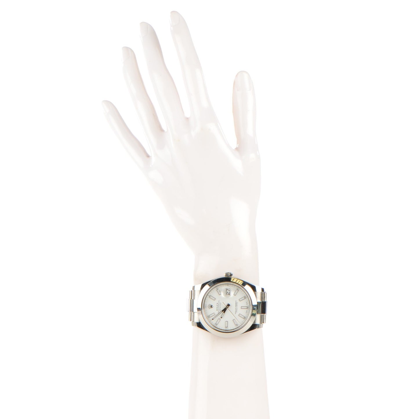 Stainless Steel 41mm Oyster Perpetual Datejust Watch White 126300