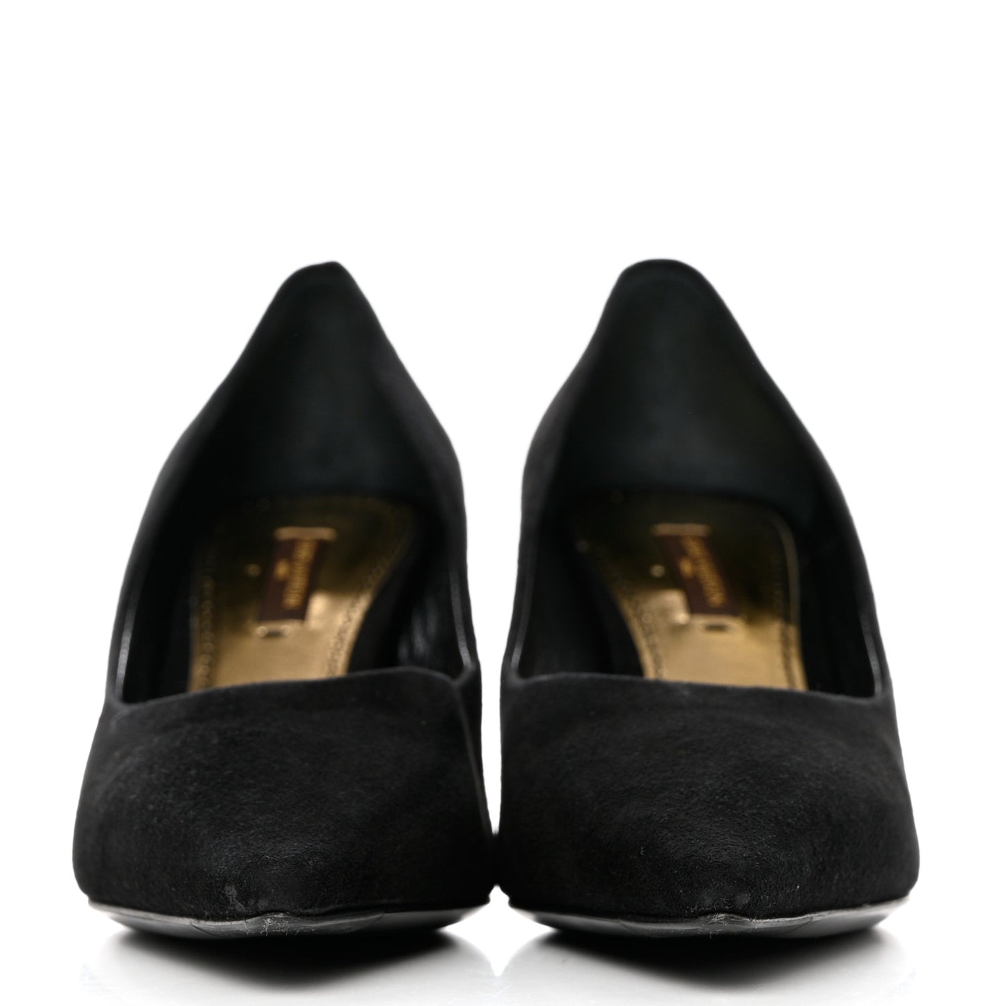 Suede Uniformes Pumps 36.5 Black