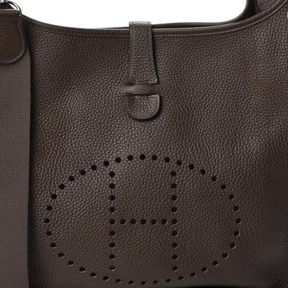 Hermes Taurillon Clemence Evelyne III PM Cacao 9 of 9