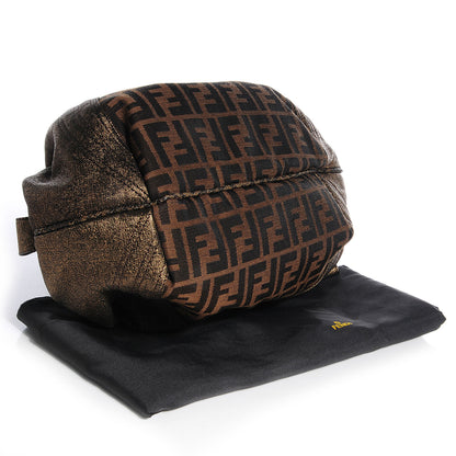 Fendi Zucca Goatskin Spy Bowler Tobacco Bronzo 4 of 9