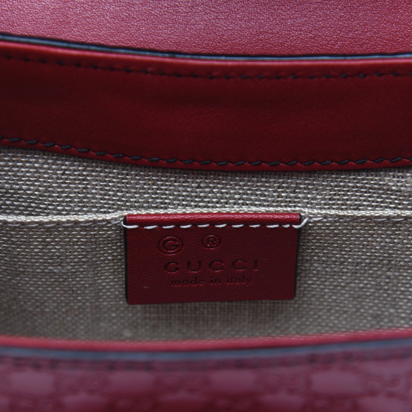 Soft Microguccissima Mini Emily Chain Shoulder Bag Rosso