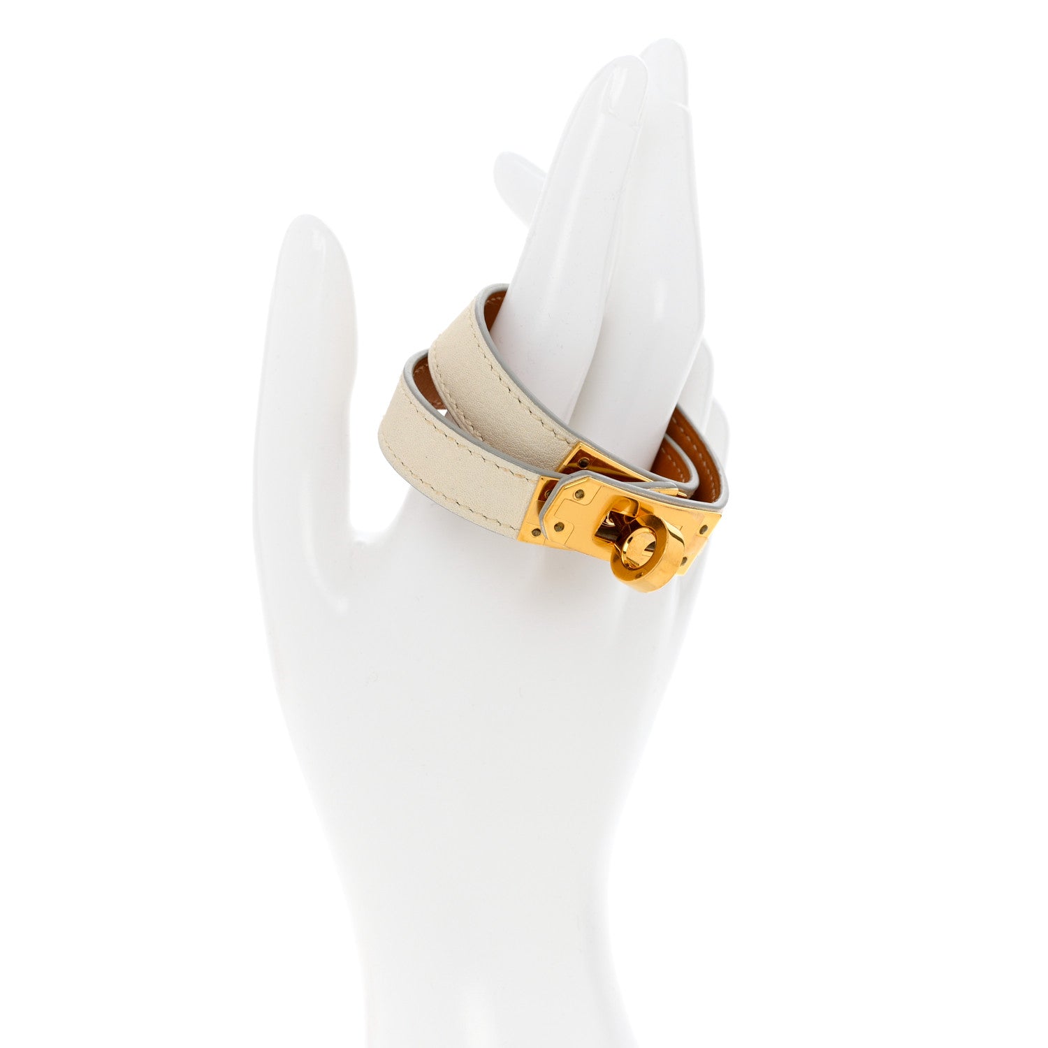 Hermes Swift Kelly Double Tour Bracelet T1 White 2 of 8