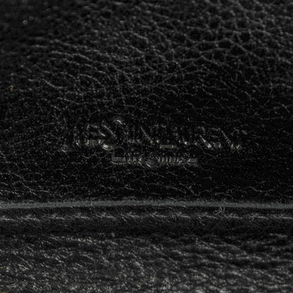 Saint Laurent Metallic Buffalo Muse Zip Around Wallet Black 8 of 10