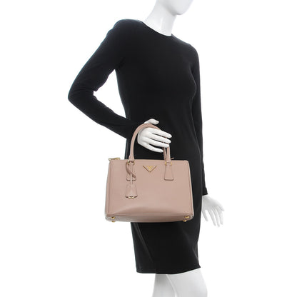 Prada Saffiano Small Galleria Double Zip Tote Cammeo 3 of 9