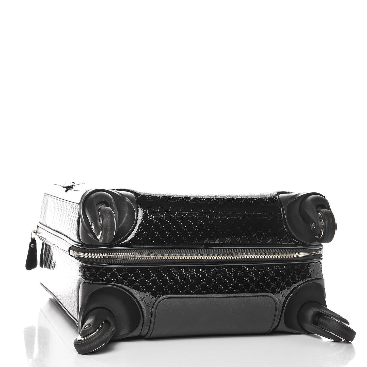 Patent Microguccissima Carry On Suitcase Black