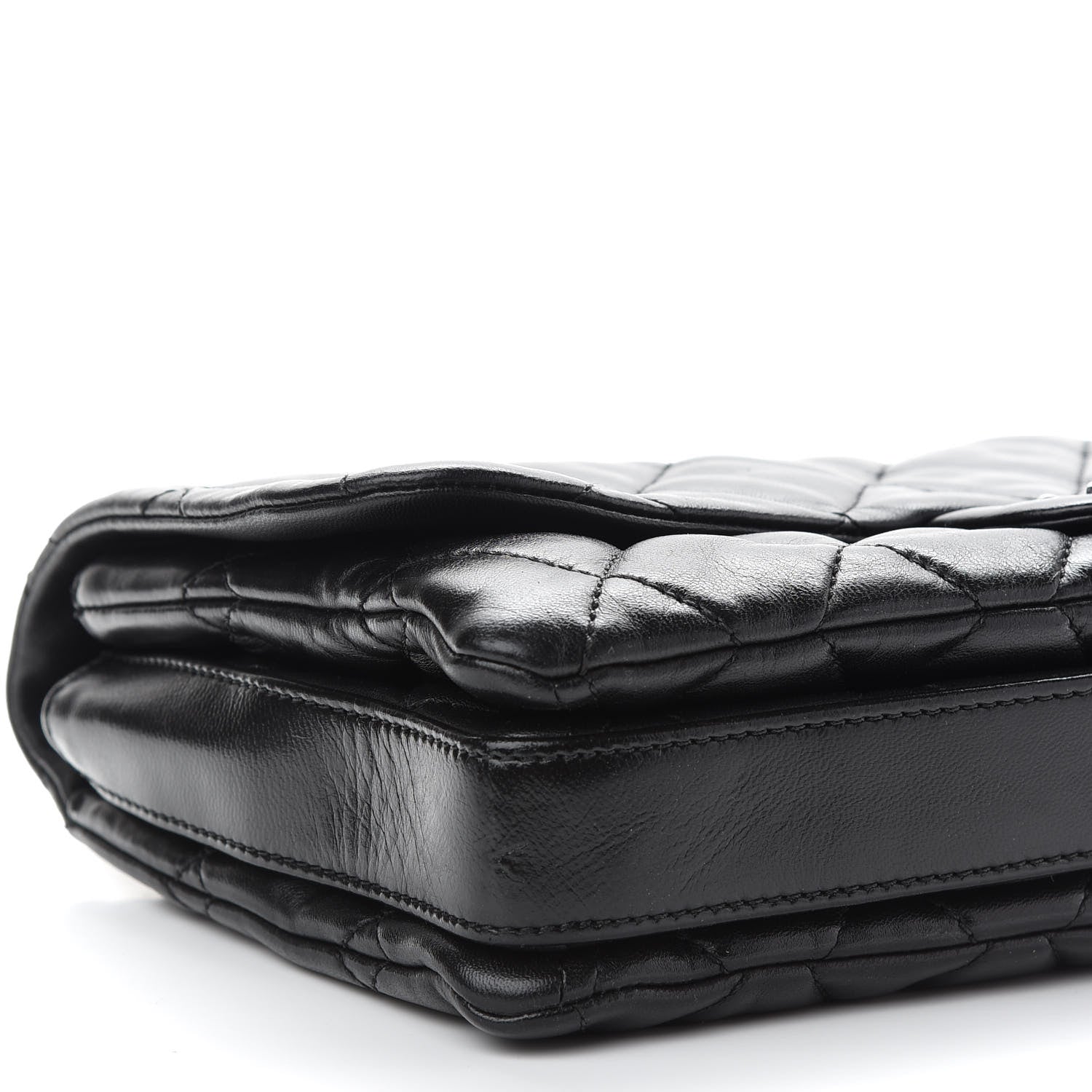 Chanel Lambskin Quilted Jumbo 3 Flap Black 8 of 9